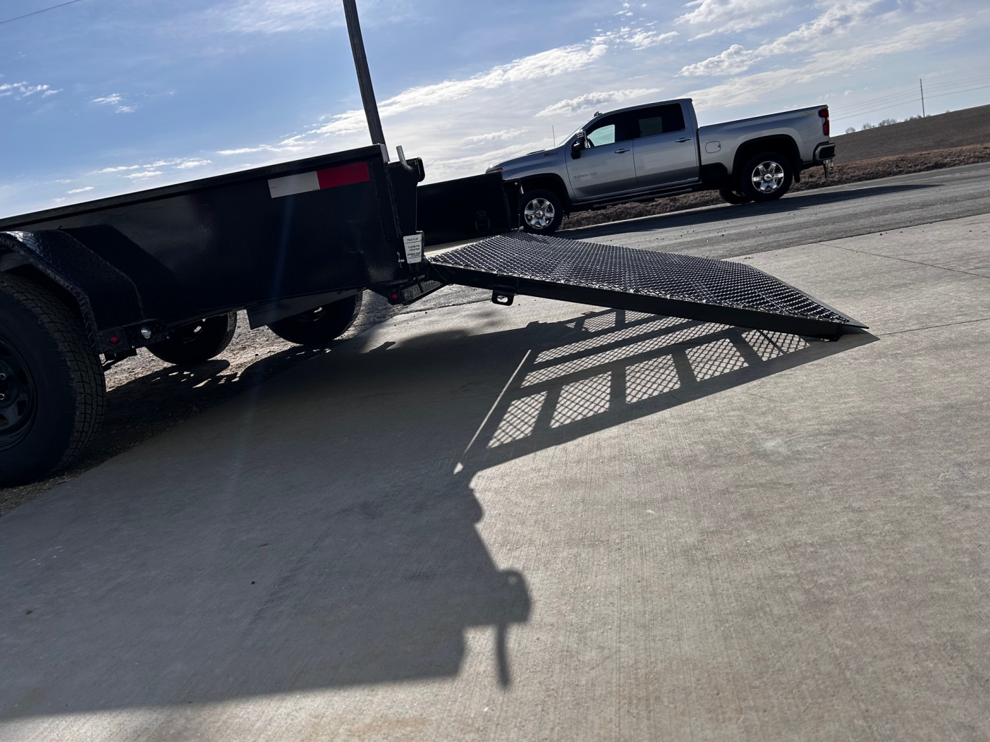 New 2026 H&H Trailers 82"X14' SOLID SIDE 7K GVWR 4' LADDER GATE Utility Trailer