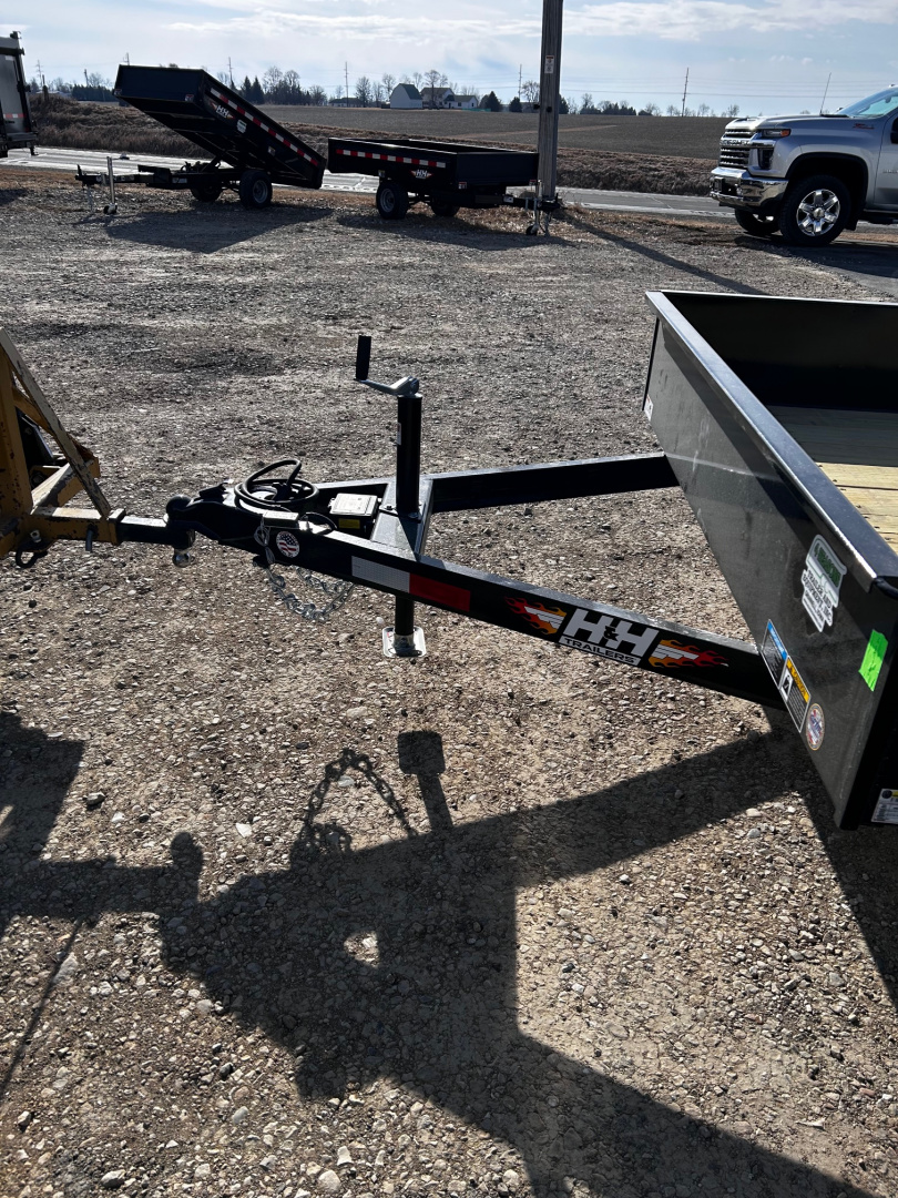 New 2026 H&H Trailers 82"X14' SOLID SIDE 7K GVWR 4' LADDER GATE Utility Trailer