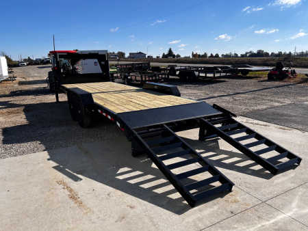 New 2026 H&H Trailers 82"X22' GN 14K GVWR STAND-UP RAMPS Equipment Trailer