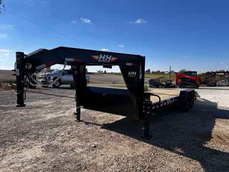 New 2026 H&H Trailers 82"X22' GN 14K GVWR STAND-UP RAMPS Equipment Trailer