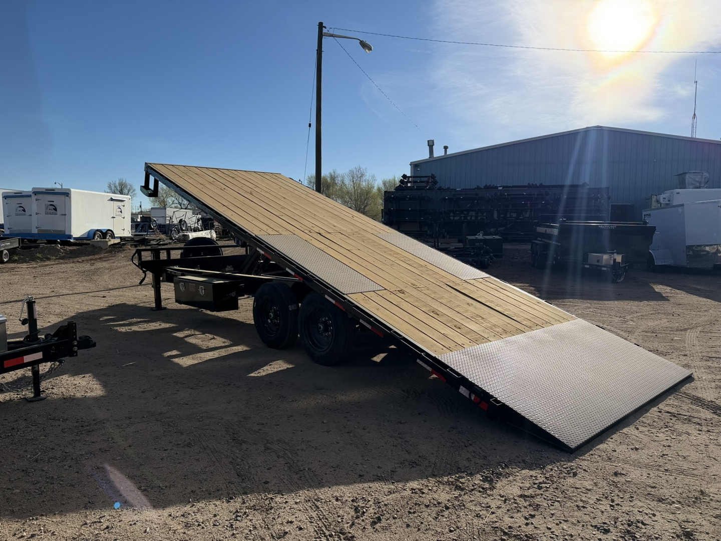 New 2026 Load Trail 8.5-24 Tilting Deckover Equipment Hauler W/ 16PLY Tire Upgrade 16K GVWR