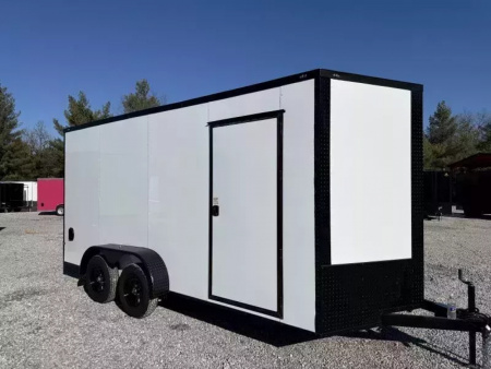 New 2026 Golden Cargo 7x16 TA (7.3 HT) BLACKOUT .80 Polycore Cargo / Enclosed Trailer