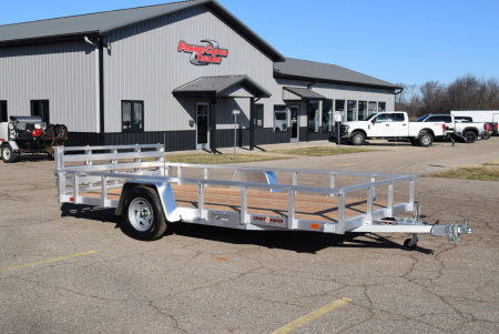 New 2026 Sport Haven 7x14 Aluminum Utility Trailer W/ BI-FOLD RAMP GATE