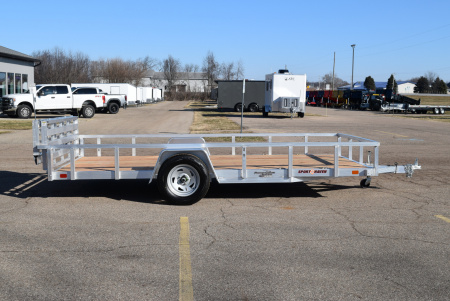 New 2026 Sport Haven 7x14 Aluminum Utility Trailer W/ BI-FOLD RAMP GATE