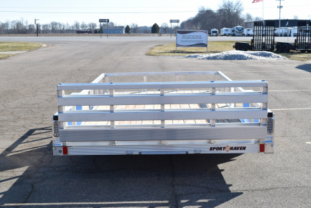 New 2026 Sport Haven 7x14 Aluminum Utility Trailer W/ BI-FOLD RAMP GATE