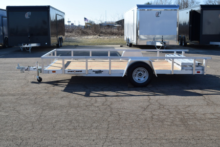 New 2026 Sport Haven 7x14 Aluminum Utility Trailer W/ BI-FOLD RAMP GATE