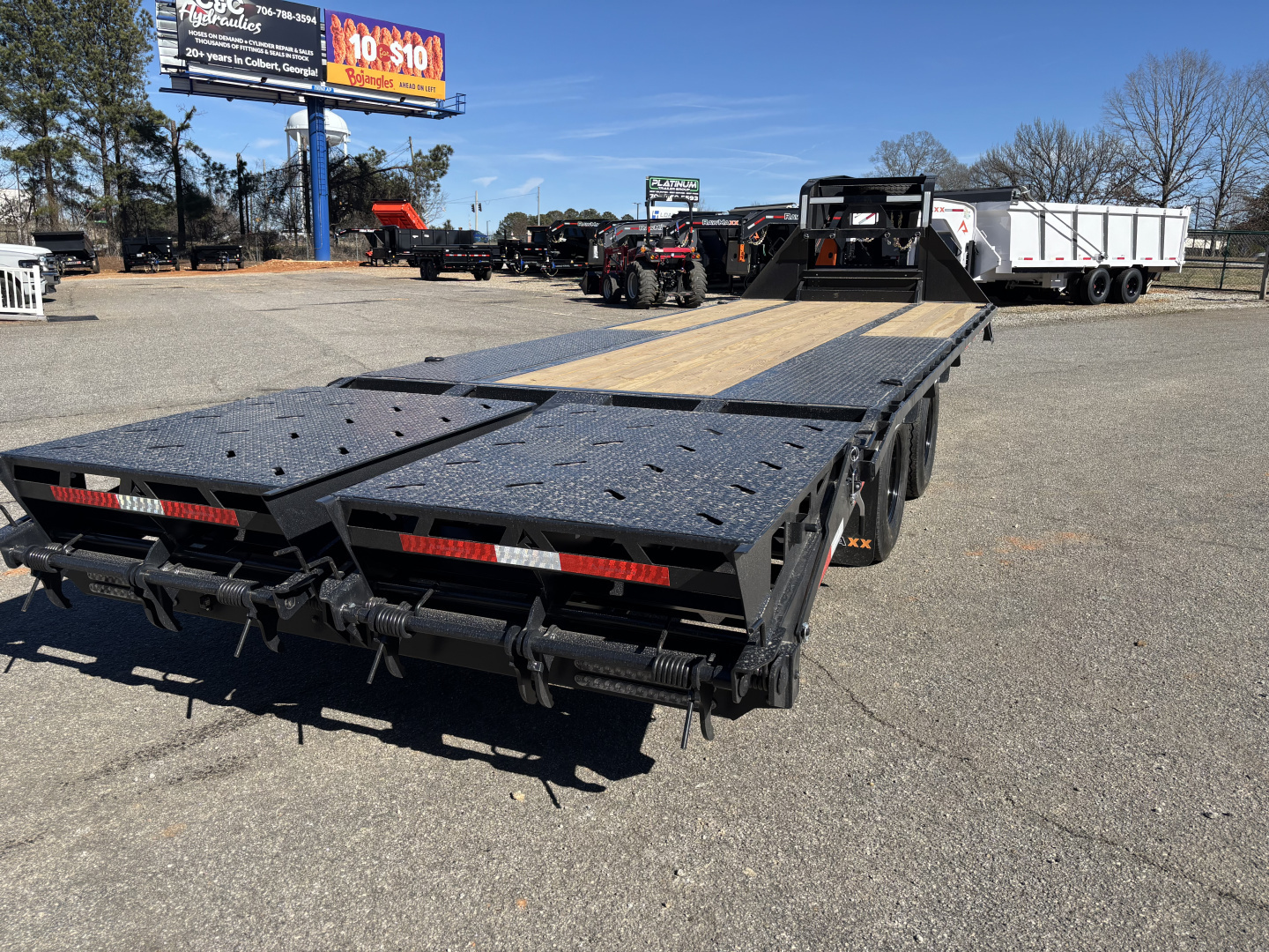 New 2026 RawMaxx FDX 102X25 Flatbed Trailer / 14 PLY / 24K GVWR / MEGA RAMPS