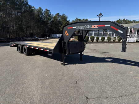 New 2026 RawMaxx FDX 102X25 Flatbed Trailer / 14 PLY / 24K GVWR / MEGA RAMPS