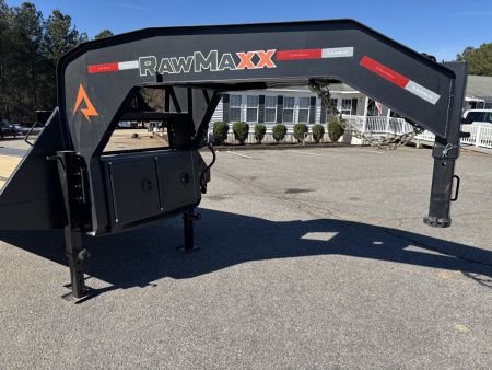 New 2026 RawMaxx FDX 102X25 Flatbed Trailer / 14 PLY / 24K GVWR / MEGA RAMPS