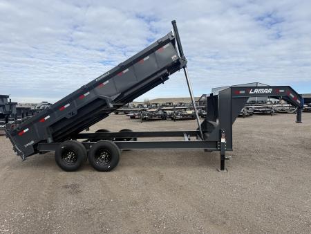 New 2026 Lamar Gooseneck Dump Trailer 16' 14K