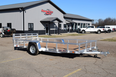 New 2026 Sport Haven 7x14 Aluminum Utility Trailer W/ BI-FOLD RAMP GATE