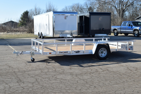 New 2026 Sport Haven 7x14 Aluminum Utility Trailer W/ BI-FOLD RAMP GATE
