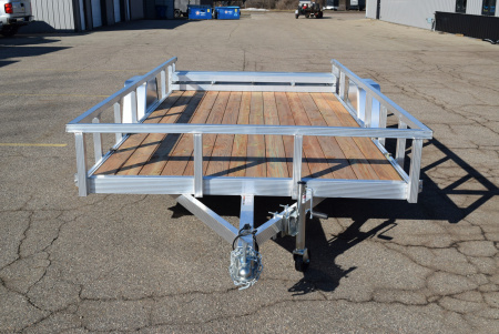 New 2026 Sport Haven 7x14 Aluminum Utility Trailer W/ BI-FOLD RAMP GATE