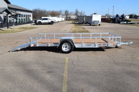 New 2026 Sport Haven 7x14 Aluminum Utility Trailer W/ BI-FOLD RAMP GATE