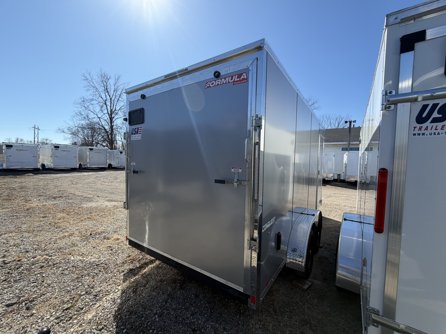 New 2026 FORMULA TRAILERS 7 x 16 Cargo / Enclosed Trailer with 7ft Interior with Ramp Door - UPGRADED MODEL