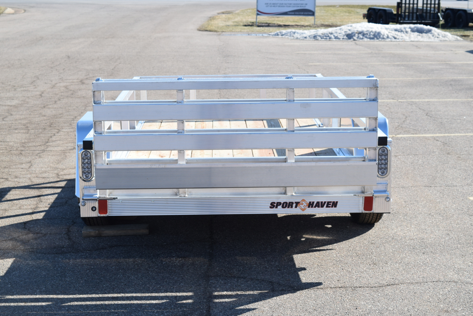 New 2026 Sport Haven 5x10 Aluminum Utility Trailer W/ BI-FOLD RAMP GATE