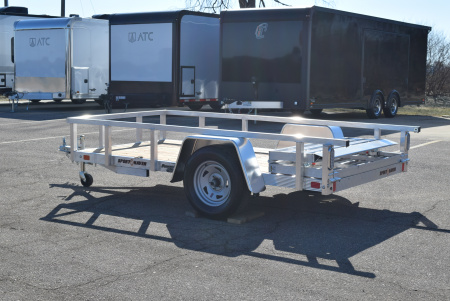 New 2026 Sport Haven 5x10 Aluminum Utility Trailer W/ BI-FOLD RAMP GATE