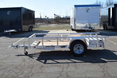 New 2026 Sport Haven 5x10 Aluminum Utility Trailer W/ BI-FOLD RAMP GATE