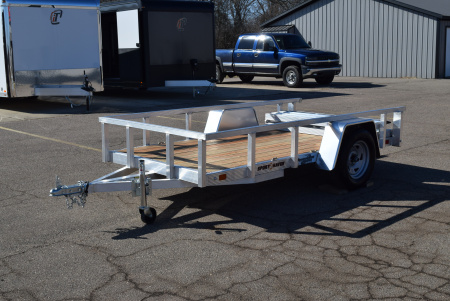 New 2026 Sport Haven 5x10 Aluminum Utility Trailer W/ BI-FOLD RAMP GATE
