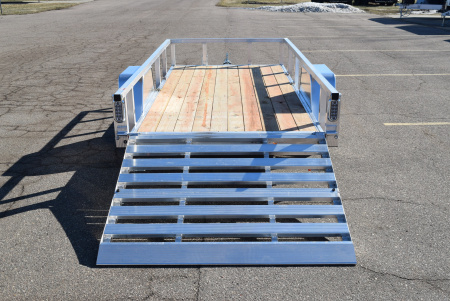 New 2026 Sport Haven 5x10 Aluminum Utility Trailer W/ BI-FOLD RAMP GATE