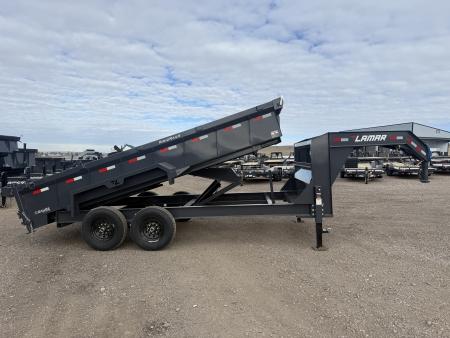 New 2026 Lamar Gooseneck Dump Trailer 16' 14K