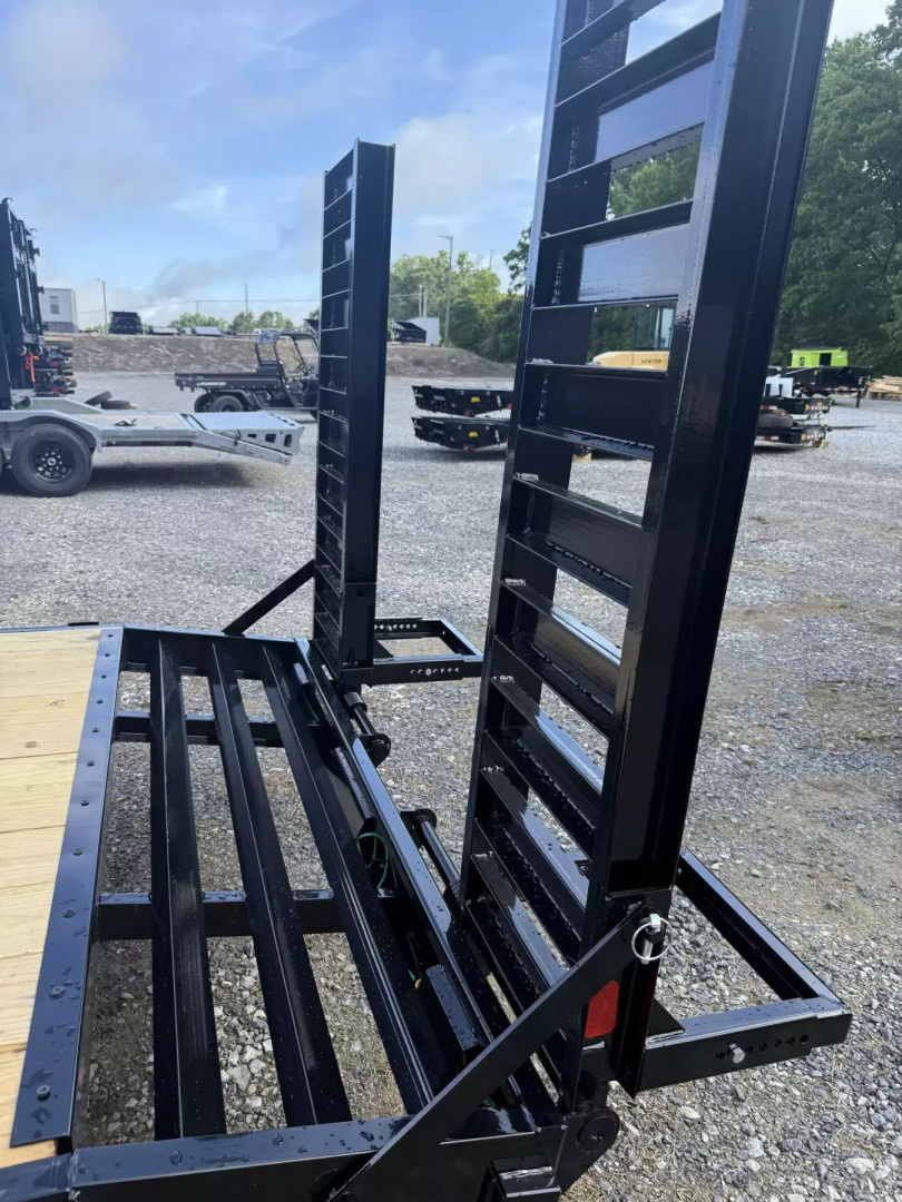 New 2026 Liberty LE14K 18’ Equipment Trailer stand up ramps, 14K GVWR