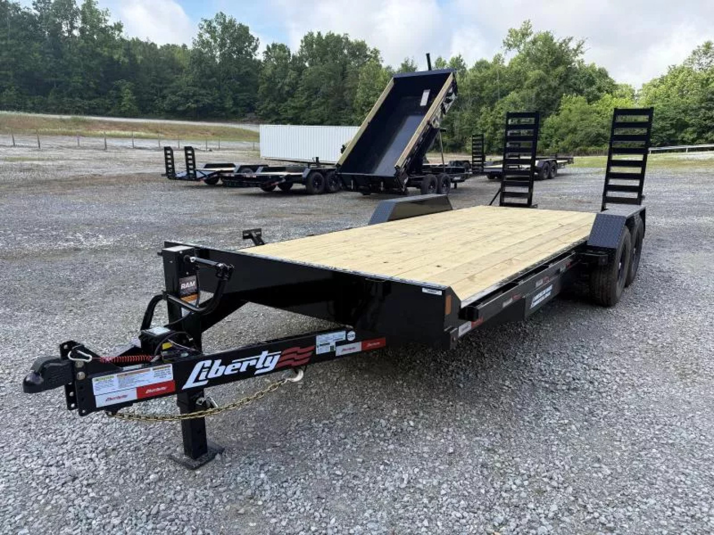 New 2026 Liberty LE14K 18’ Equipment Trailer stand up ramps, 14K GVWR