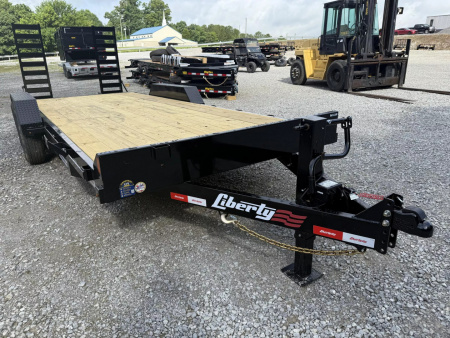 New 2026 Liberty LE14K 18’ Equipment Trailer stand up ramps, 14K GVWR