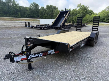 New 2026 Liberty LE14K 18’ Equipment Trailer stand up ramps, 14K GVWR