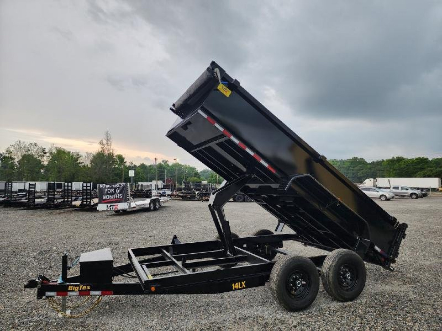 New 2026 Big Tex 7x14 14LX Channel Tandem Axle w/ Slide-In Ramps 14000 GVWR Dump Trailer