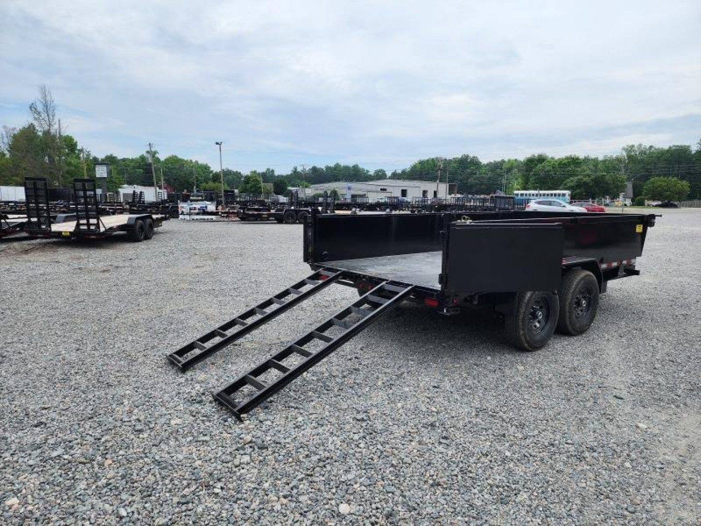 New 2026 Big Tex 7x14 14LX Channel Tandem Axle w/ Slide-In Ramps 14000 GVWR Dump Trailer