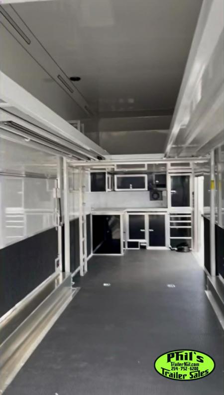 New Haulmark NEW 85X32 ALUMINUM STACKER WITH ESCAPE DOOR ENCLOSED RACE TRAILER Car / Racing Trailer TWO CAR HAULER DELIVERY OUT OF UTAH!!