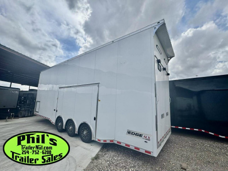 New Haulmark NEW 85X32 ALUMINUM STACKER WITH ESCAPE DOOR ENCLOSED RACE TRAILER Car / Racing Trailer TWO CAR HAULER DELIVERY OUT OF UTAH!!