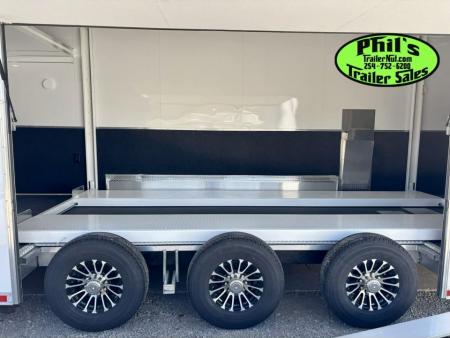 New Haulmark NEW 85X32 ALUMINUM STACKER WITH ESCAPE DOOR ENCLOSED RACE TRAILER Car / Racing Trailer TWO CAR HAULER DELIVERY OUT OF UTAH!!