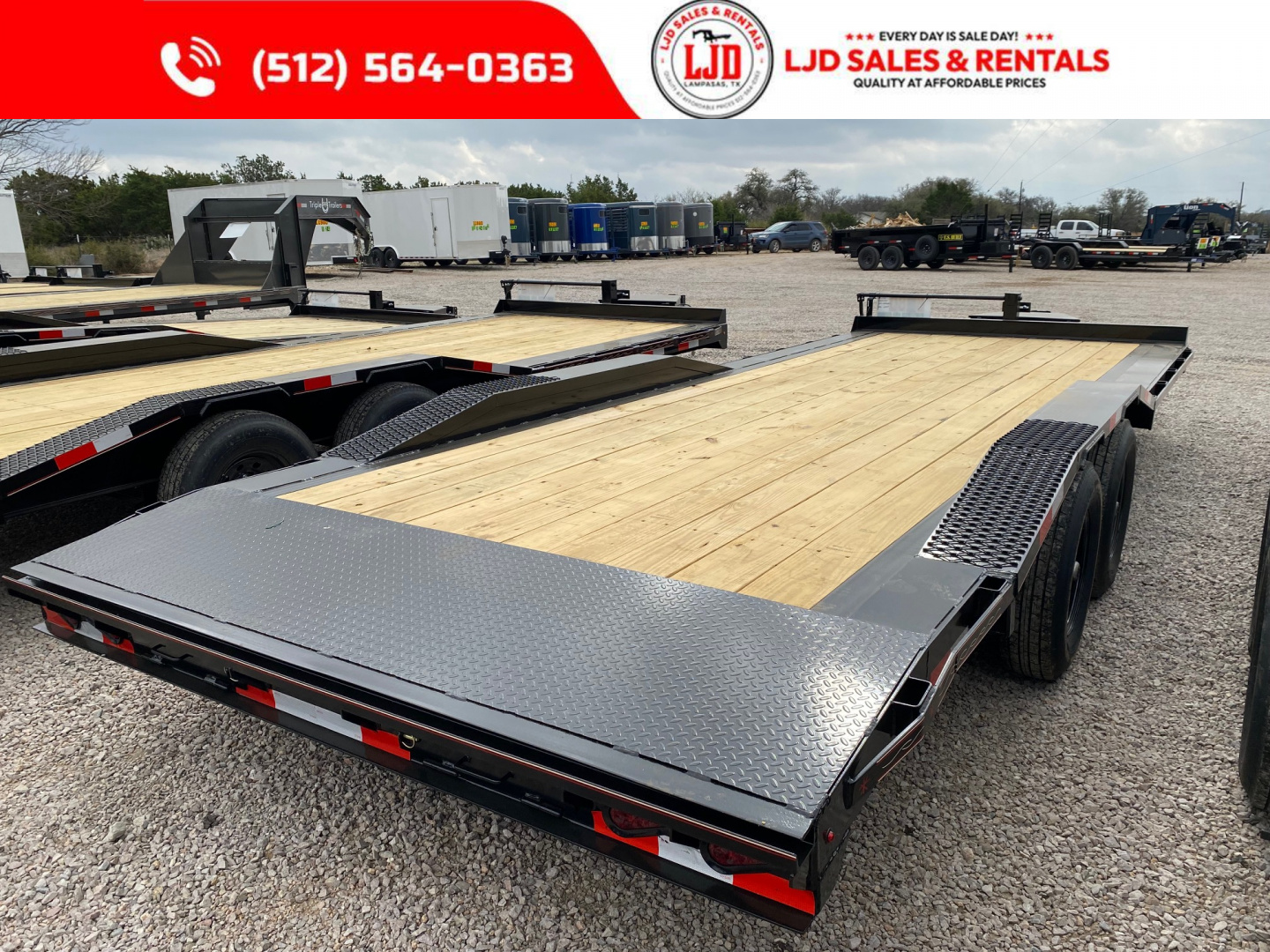 New 2026 Triple R - Drive Over Fender - 102" x 22' - Equipment Trailer - 14K GVWR