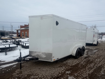 New 2026 7 x 14 Cross Enclosed Trailer with 6ftc6in interior Double Barn Doors