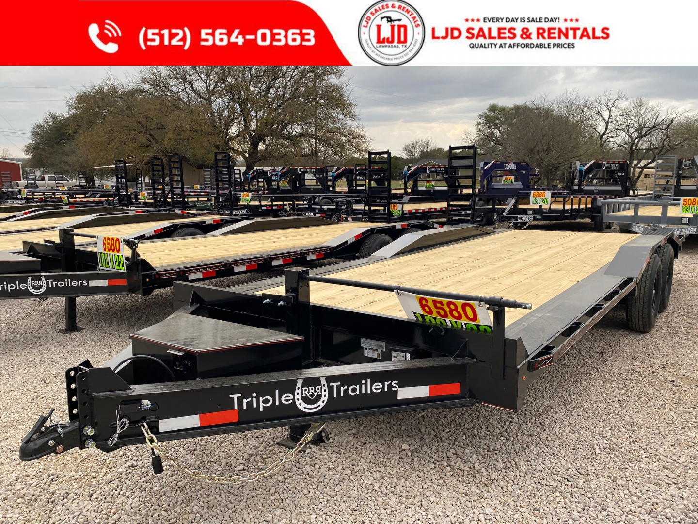 New 2026 Triple R - Drive Over Fender - 102" x 22' - Equipment Trailer