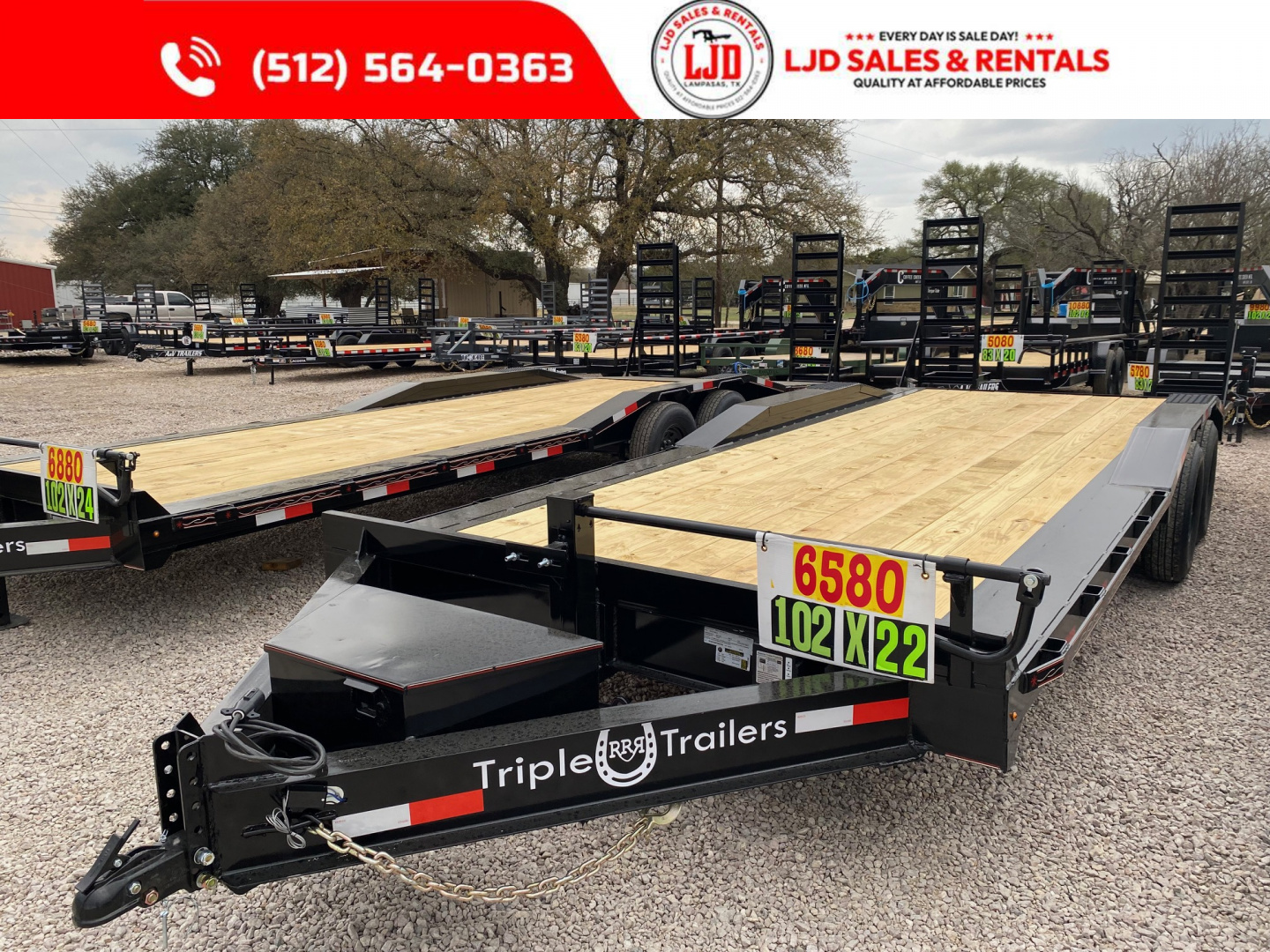 New 2026 Triple R - Drive Over Fender - 102" x 22' - Equipment Trailer