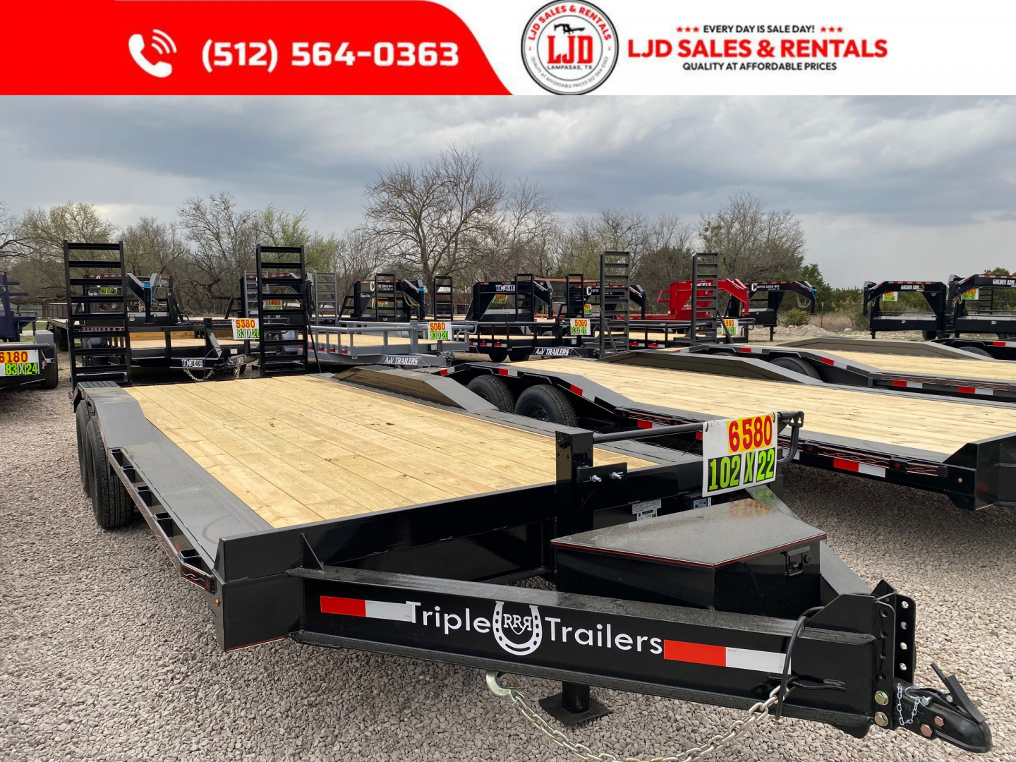 New 2026 Triple R - Drive Over Fender - 102" x 22' - Equipment Trailer