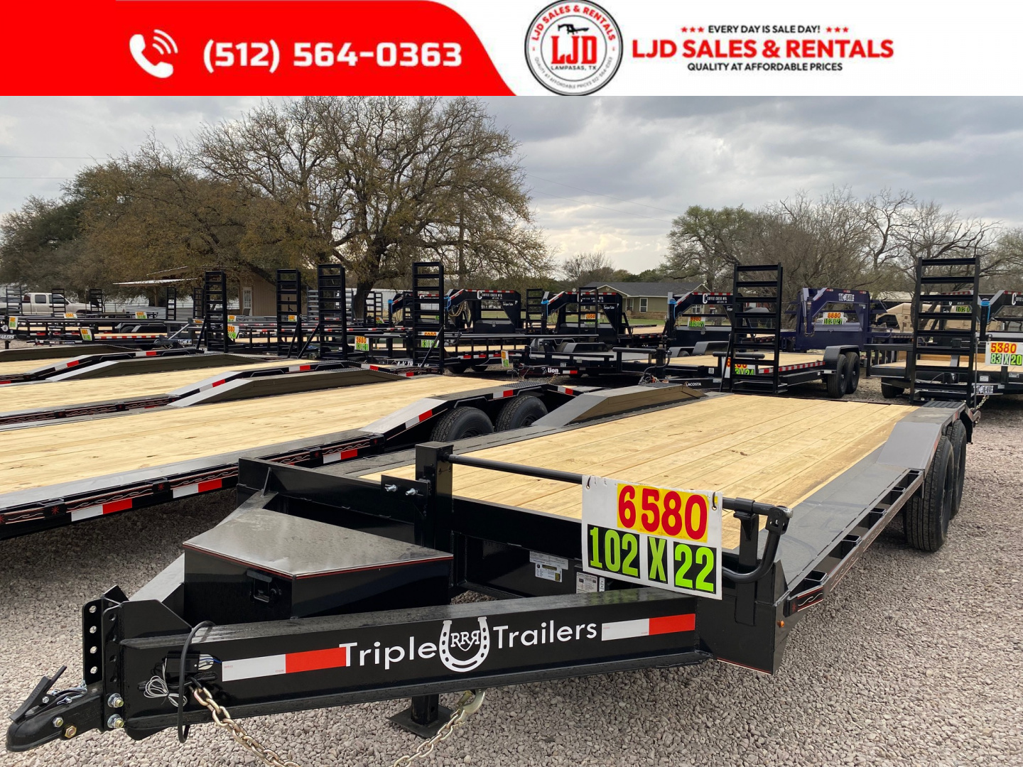 New 2026 Triple R - Drive Over Fender - 102" x 22' - Equipment Trailer
