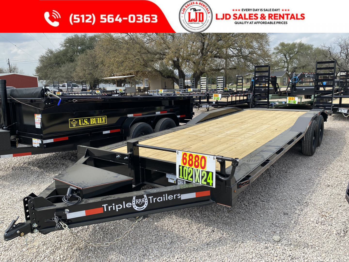New 2026 Triple R - Drive Over Fender - 102" x 24' - Equipment Trailer