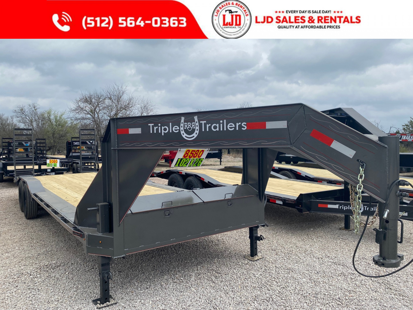 New 2026 Triple R - Drive Over Fender 26' Gooseneck Trailer - 14 Ply Tires