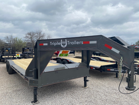 New 2026 Triple R - Drive Over Fender 26' Gooseneck Trailer - 14 Ply Tires