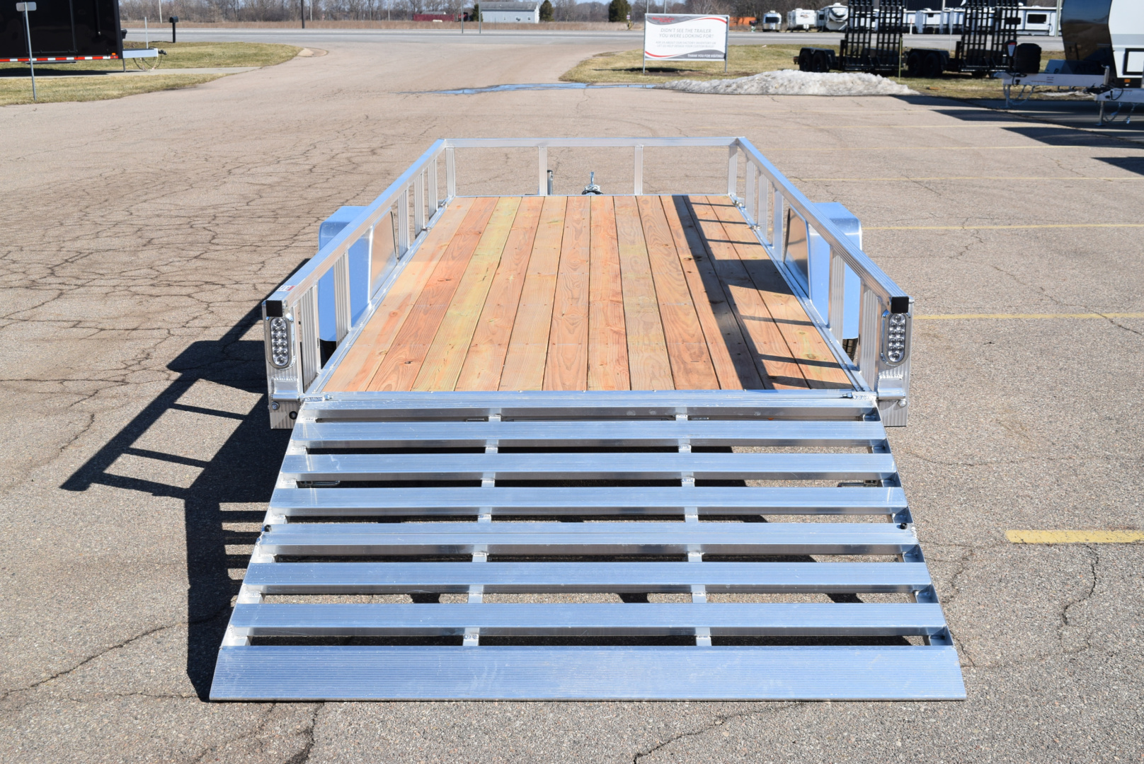 New 2026 Sport Haven 6x14 Aluminum Utility Trailer W/ BI-FOLD RAMP GATE