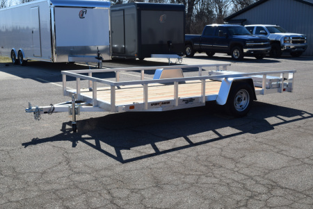 New 2026 Sport Haven 6x14 Aluminum Utility Trailer W/ BI-FOLD RAMP GATE