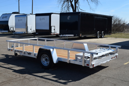 New 2026 Sport Haven 6x14 Aluminum Utility Trailer W/ BI-FOLD RAMP GATE