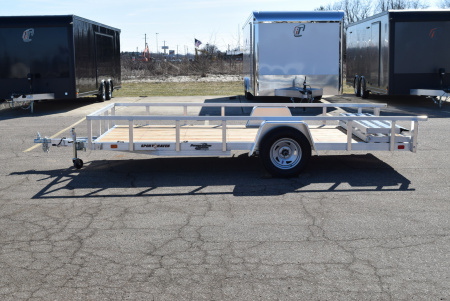 New 2026 Sport Haven 6x14 Aluminum Utility Trailer W/ BI-FOLD RAMP GATE