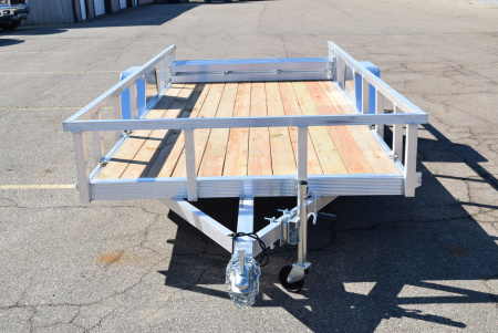 New 2026 Sport Haven 6x14 Aluminum Utility Trailer W/ BI-FOLD RAMP GATE