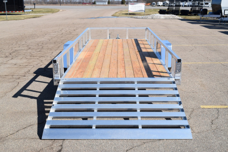 New 2026 Sport Haven 6x14 Aluminum Utility Trailer W/ BI-FOLD RAMP GATE