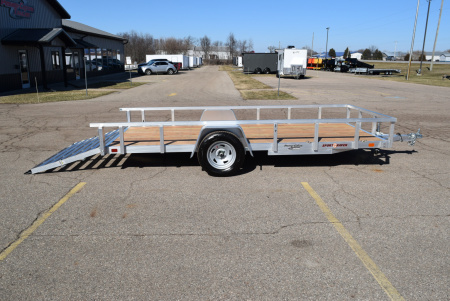 New 2026 Sport Haven 6x14 Aluminum Utility Trailer W/ BI-FOLD RAMP GATE